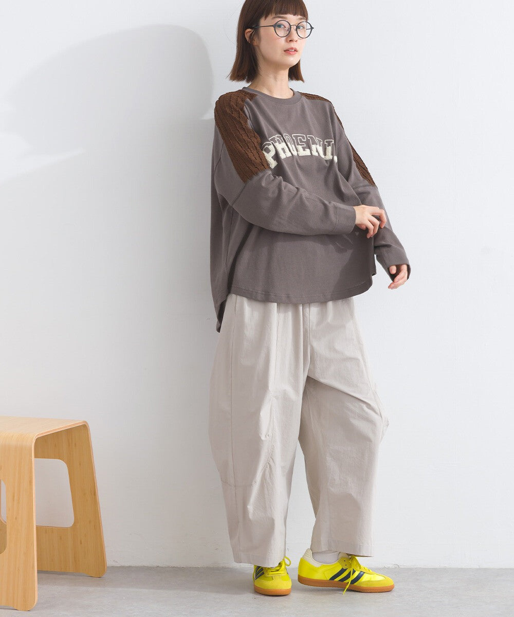 【iriey】立體刺繡大學風字母 純棉寬鬆套頭衫 Japan E-Shop