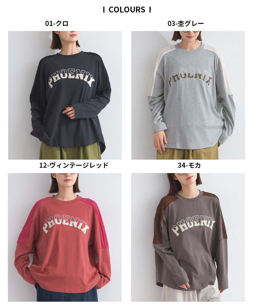 【iriey】立體刺繡大學風字母 純棉寬鬆套頭衫 Japan E-Shop