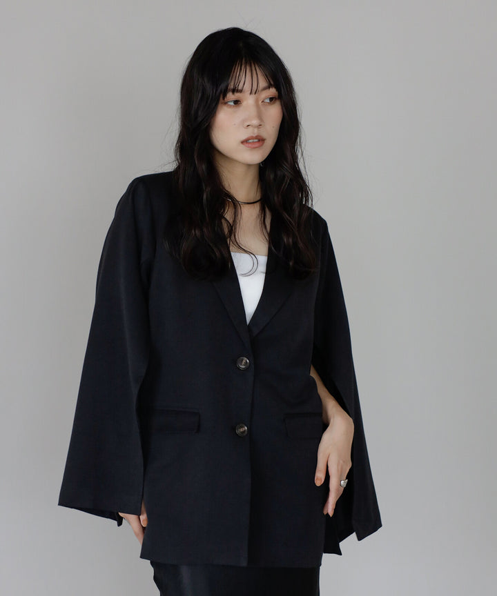 【TOPWHOLE】袖開衩腰帶西裝外套 Japan E-Shop