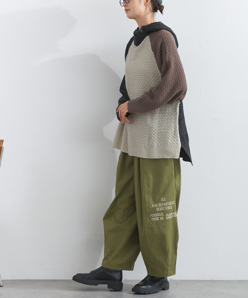 【iriey】混搭配色 寬鬆保暖 針織連帽外套 Japan E-Shop