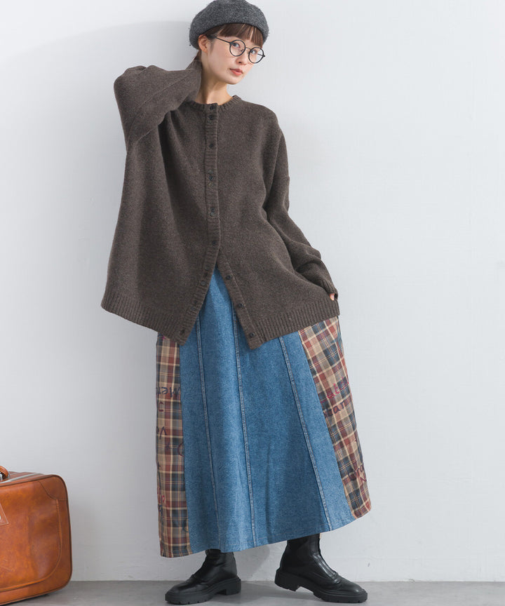 【iriey】隨機鈕扣 蓬鬆絨感 寬鬆針織開衫 Japan E-Shop