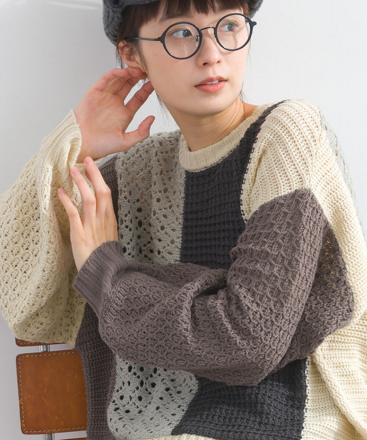 【iriey】透明感針織 寬鬆版型 套頭衫 Japan E-Shop
