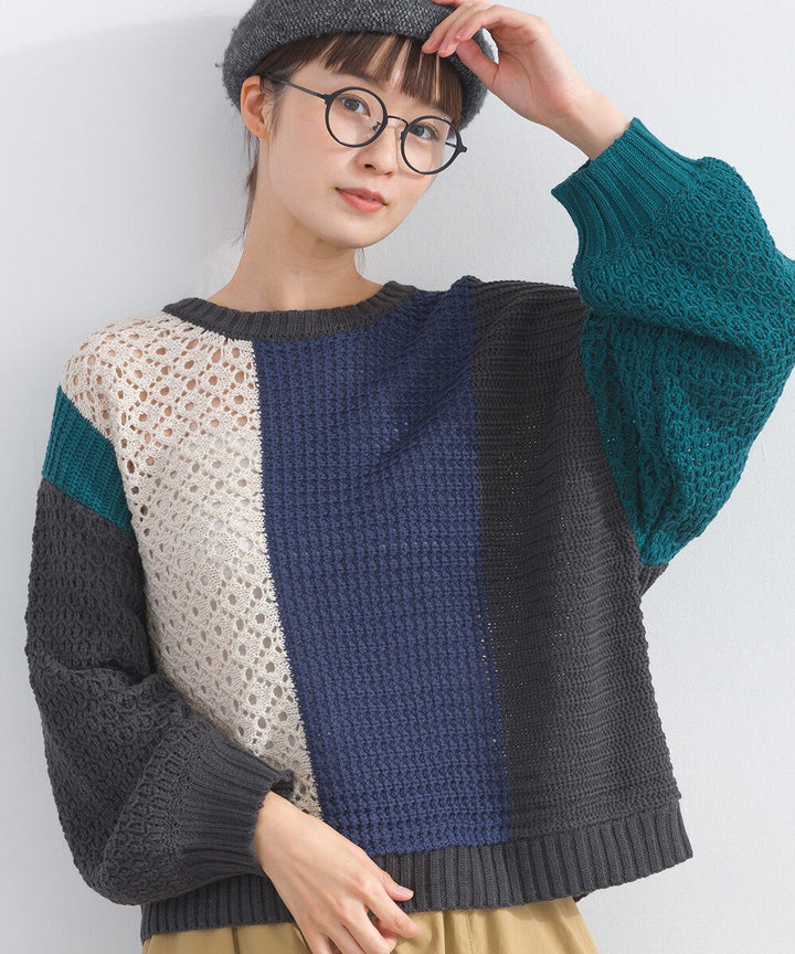 【iriey】透明感針織 寬鬆版型 套頭衫 Japan E-Shop