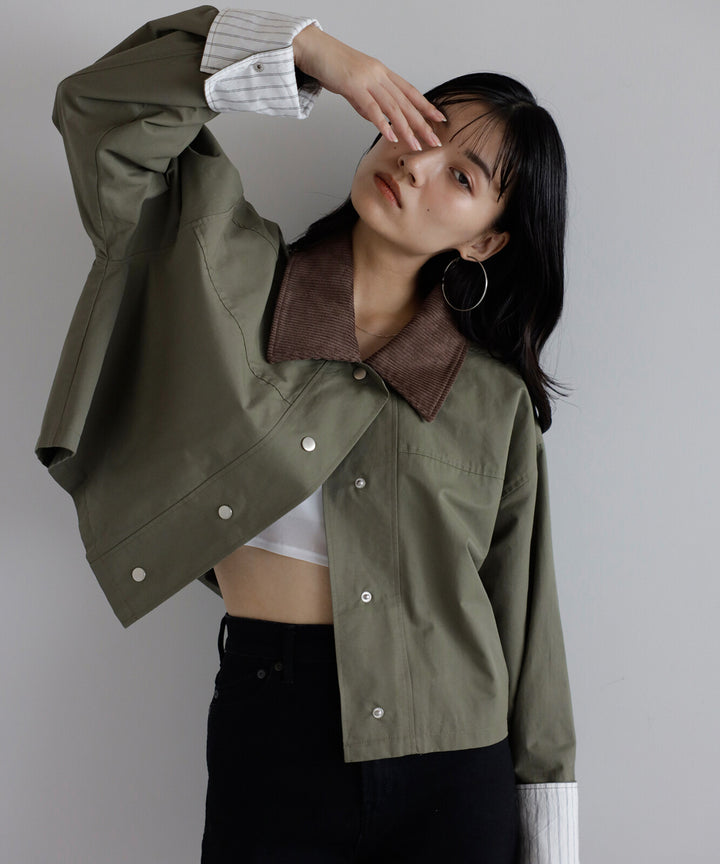【TOPWHOLE】拼接燈芯絨領工裝外套 Japan E-Shop