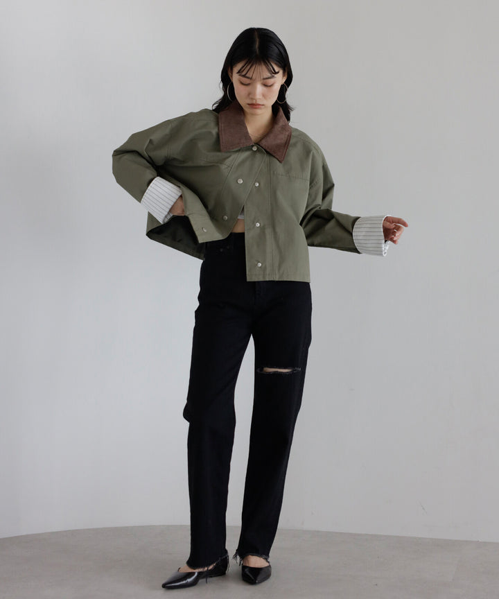 【TOPWHOLE】拼接燈芯絨領工裝外套 Japan E-Shop