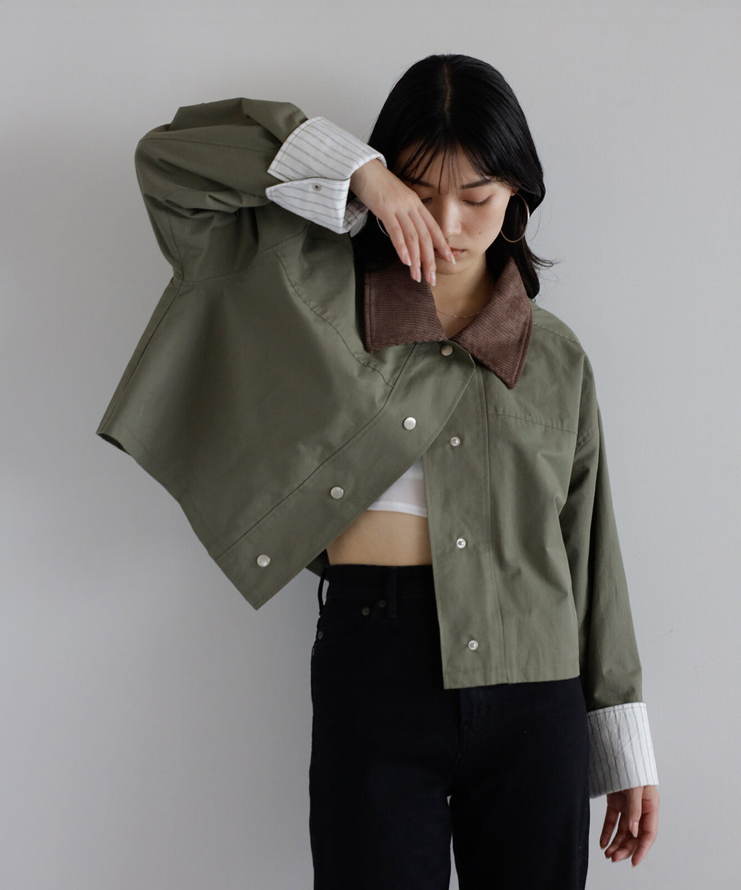 【TOPWHOLE】拼接燈芯絨領工裝外套 Japan E-Shop