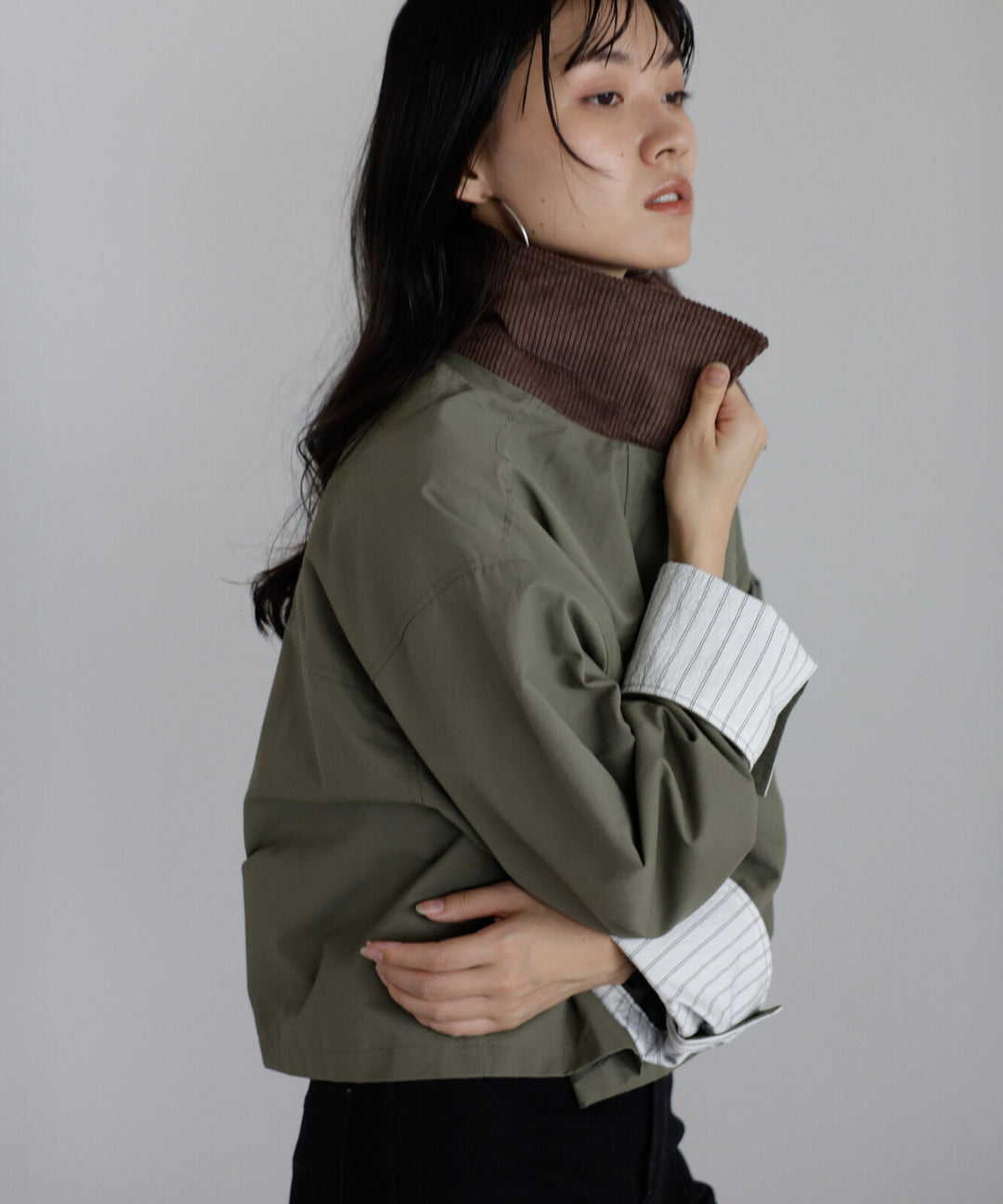 【TOPWHOLE】拼接燈芯絨領工裝外套 Japan E-Shop