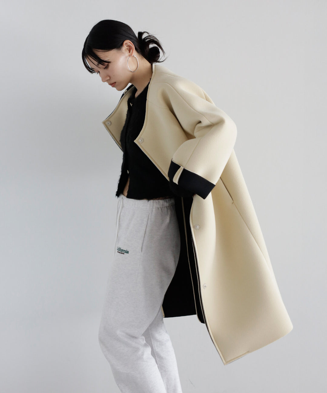 立體剪裁長版外套 顏色