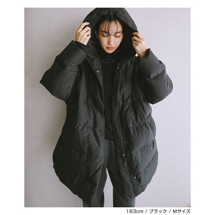 【evernavy】法國羽絨連帽蝙蝠袖側拉鍊外套 Japan E-Shop
