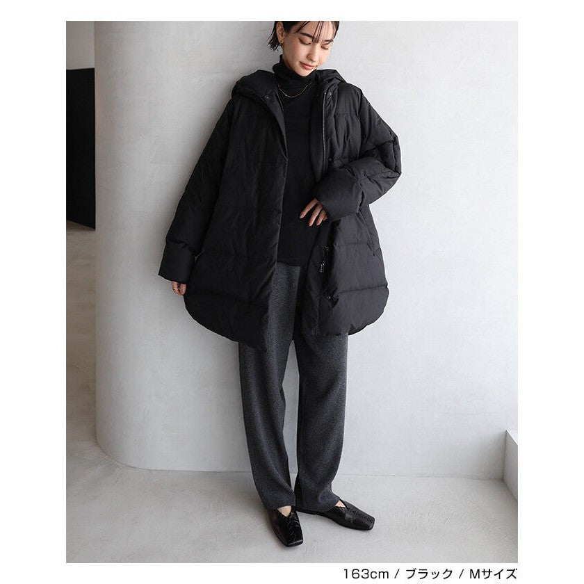 【evernavy】法國羽絨連帽蝙蝠袖側拉鍊外套 Japan E-Shop