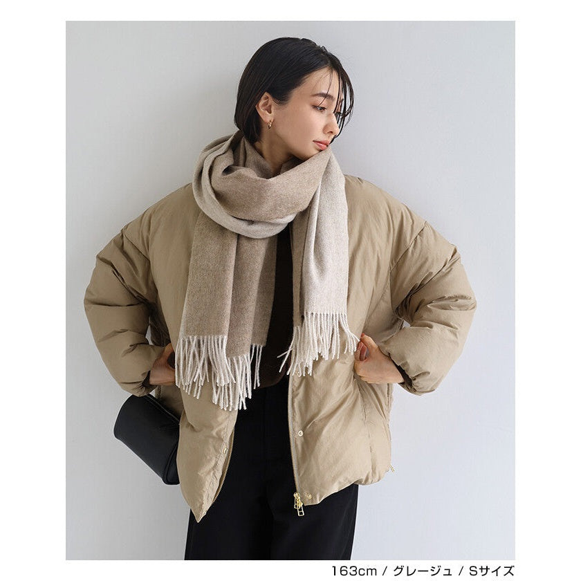 【evernavy】法國羽絨無領寬版側拉鍊外套 Japan E-Shop