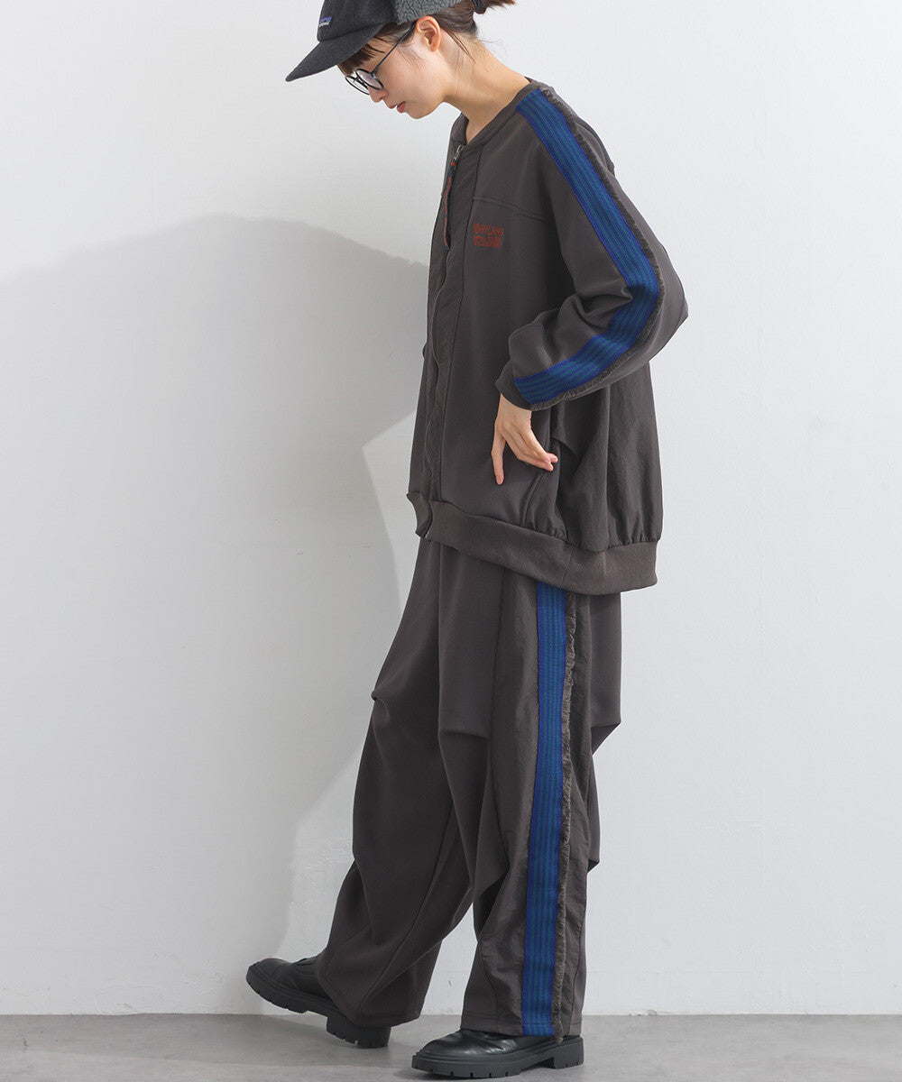 【iriey】流蘇線條織帶 彈力布料 拉鍊短外套 Japan E-Shop