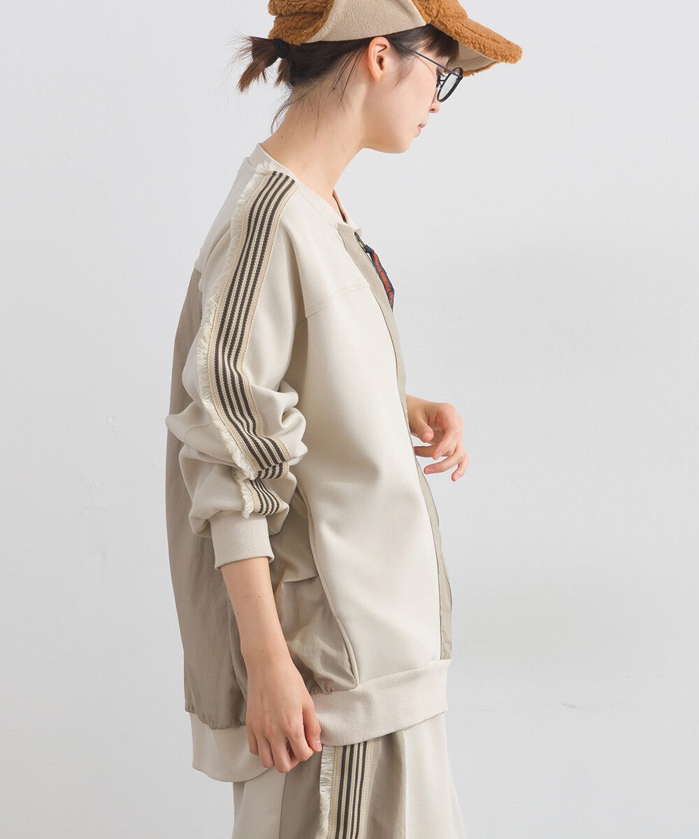 【iriey】流蘇線條織帶 彈力布料 拉鍊短外套 Japan E-Shop