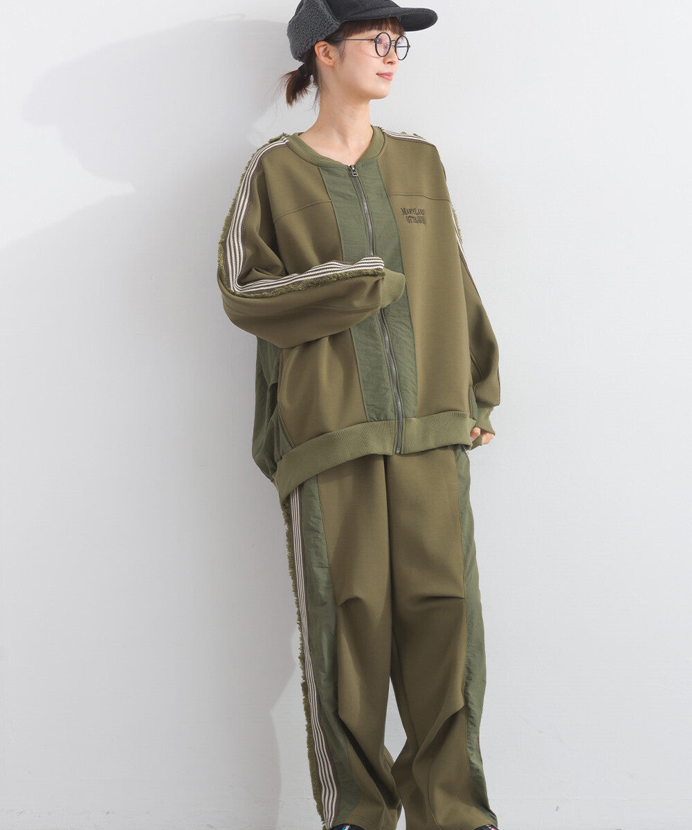 【iriey】流蘇線條織帶 彈力布料 拉鍊短外套 Japan E-Shop