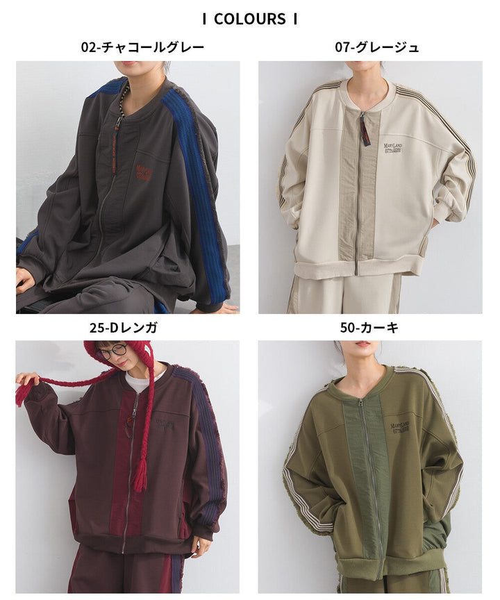 【iriey】流蘇線條織帶 彈力布料 拉鍊短外套 Japan E-Shop