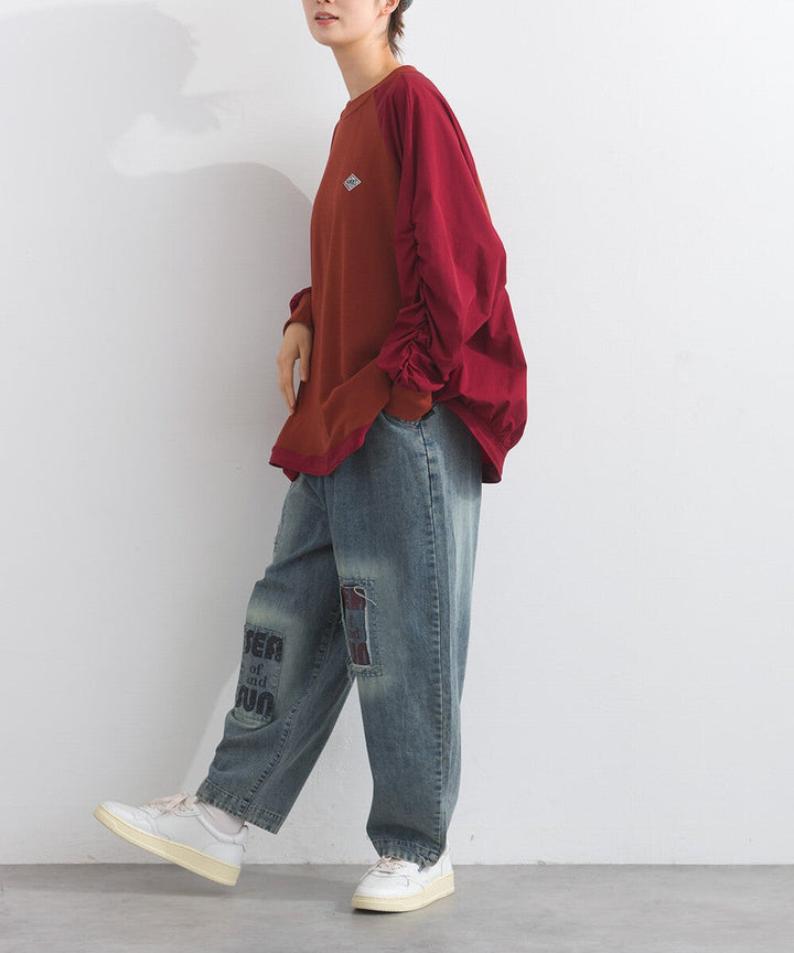 【iriey】復古改造風 厚刷毛×尼龍拼接 拉鍊套頭衫 Japan E-Shop