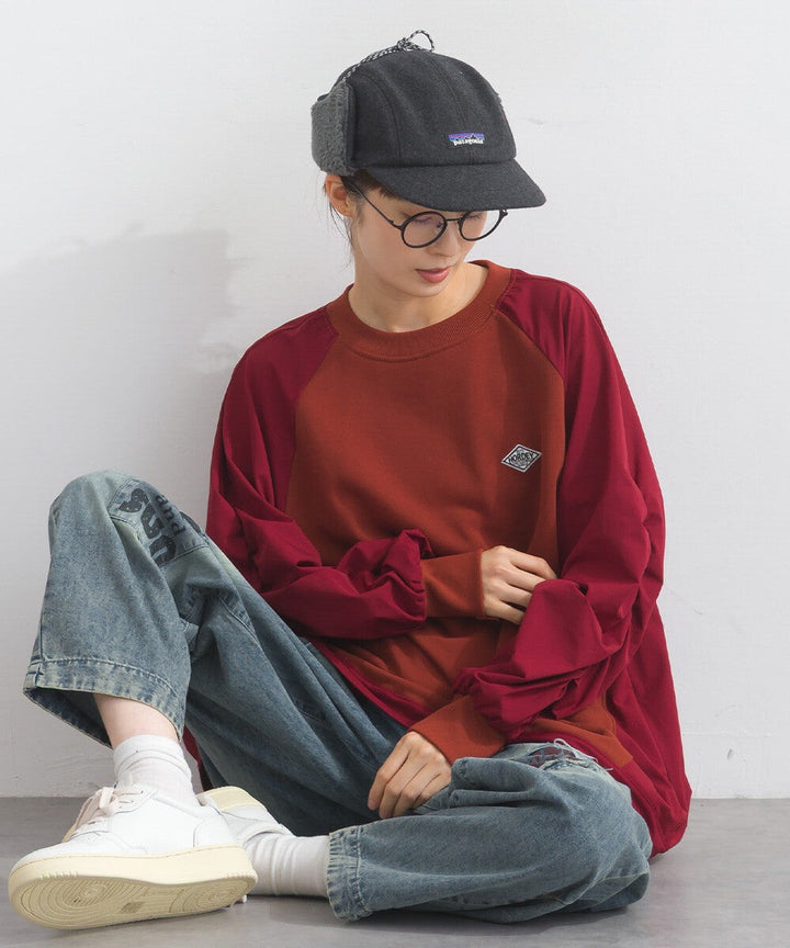 【iriey】復古改造風 厚刷毛×尼龍拼接 拉鍊套頭衫 Japan E-Shop