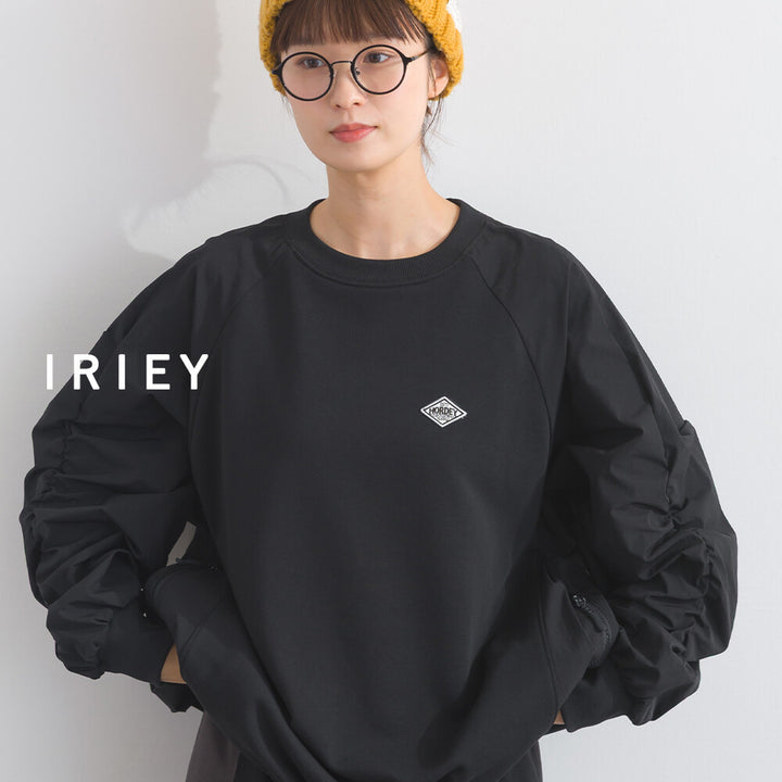 【iriey】復古改造風 厚刷毛×尼龍拼接 拉鍊套頭衫 Japan E-Shop