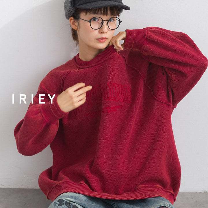 【iriey】雪花水洗 針織感 復古品牌字母套頭衫 Japan E-Shop