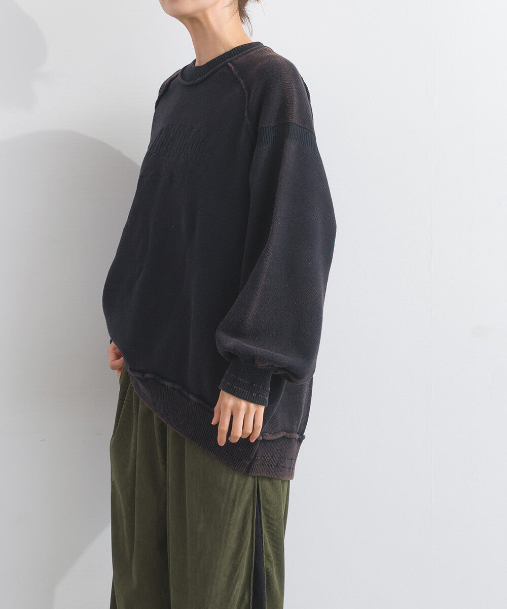 【iriey】雪花水洗 針織感 復古品牌字母套頭衫 Japan E-Shop