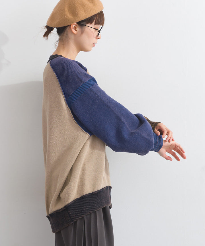 【iriey】雪花水洗 針織感 復古品牌字母套頭衫 Japan E-Shop
