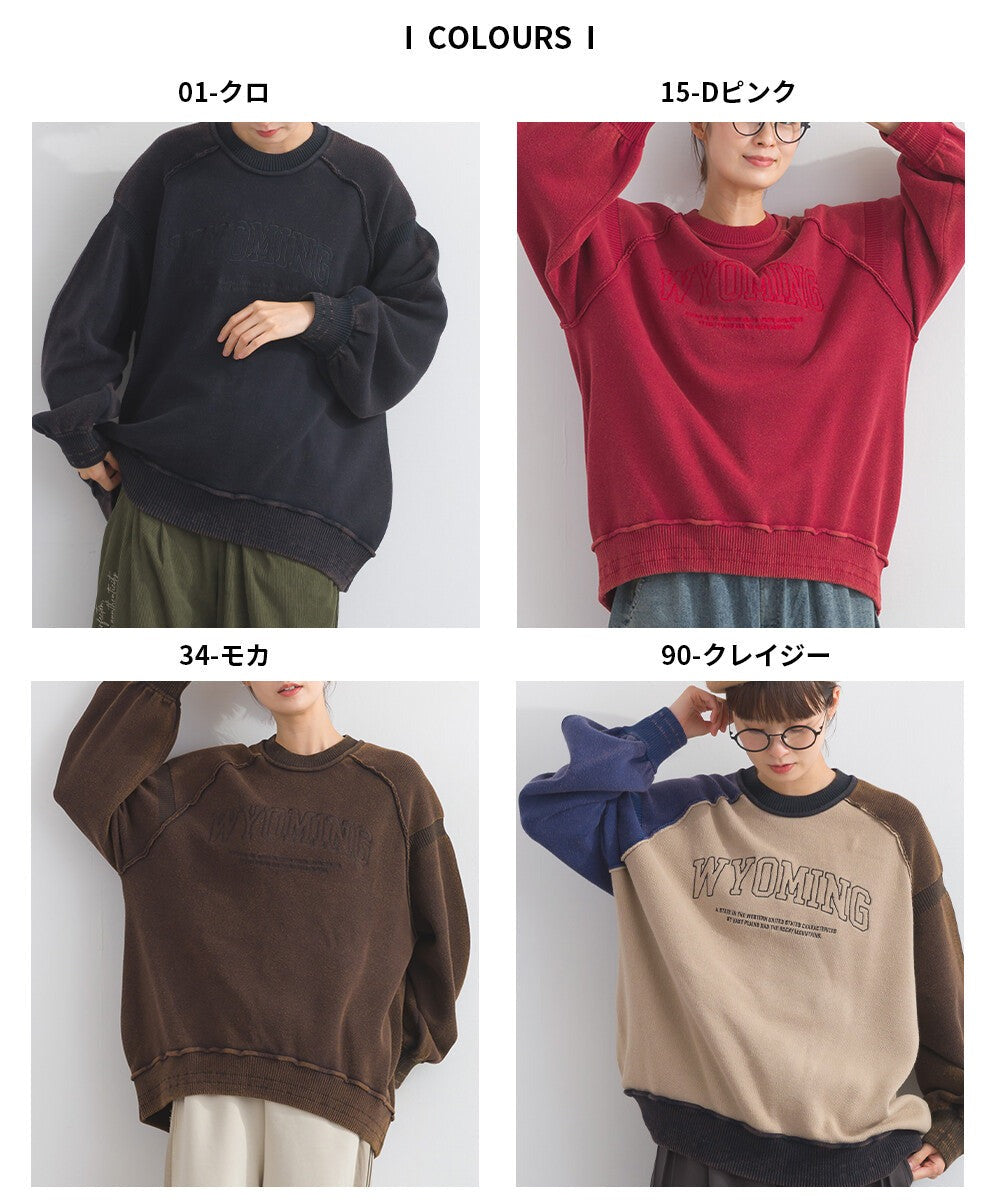 【iriey】雪花水洗 針織感 復古品牌字母套頭衫 Japan E-Shop