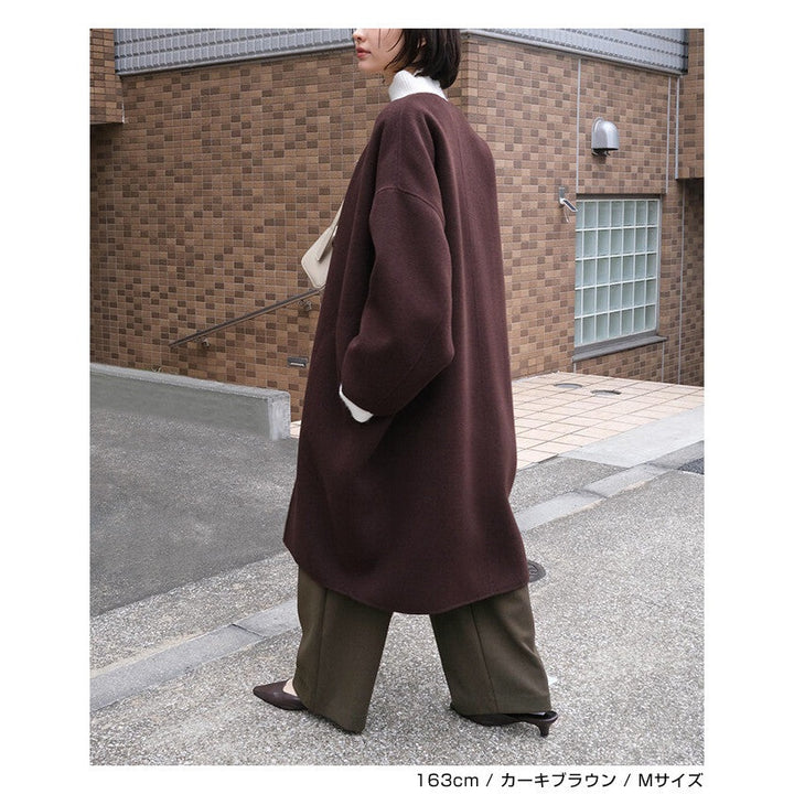【evernavy】羊毛混紡打褶寬版西裝長褲 Japan E-Shop