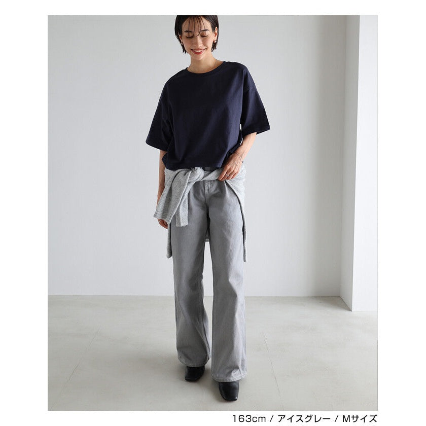 【evernavy】100%純棉斜紋高腰弧形長褲 S至XL Japan E-Shop