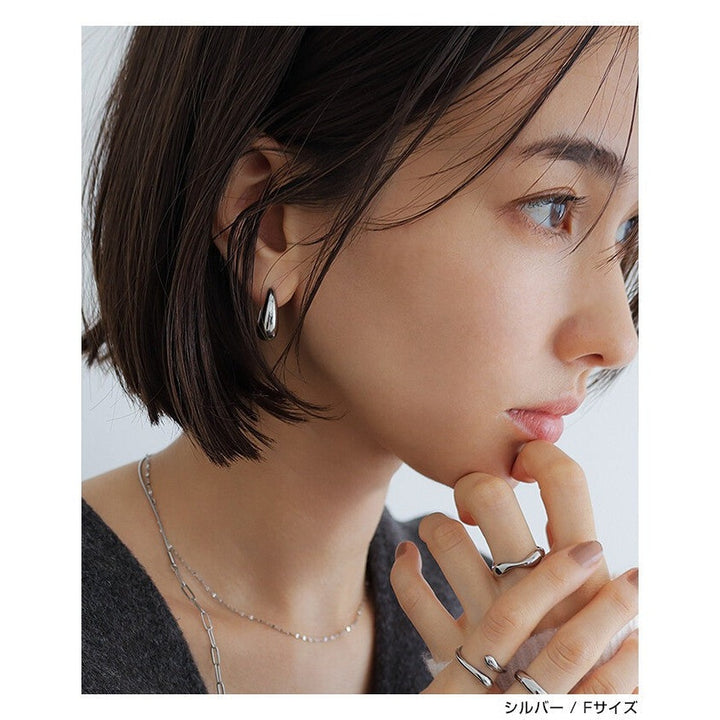 【evernavy】外科級不鏽鋼水滴圈形耳環 Japan E-Shop