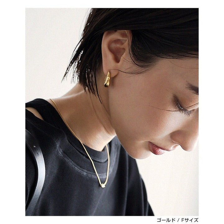 【evernavy】外科級不鏽鋼水滴圈形耳環 Japan E-Shop