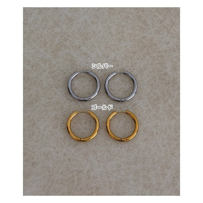 【evernavy】外科級不鏽鋼簡約圈形耳環 Japan E-Shop