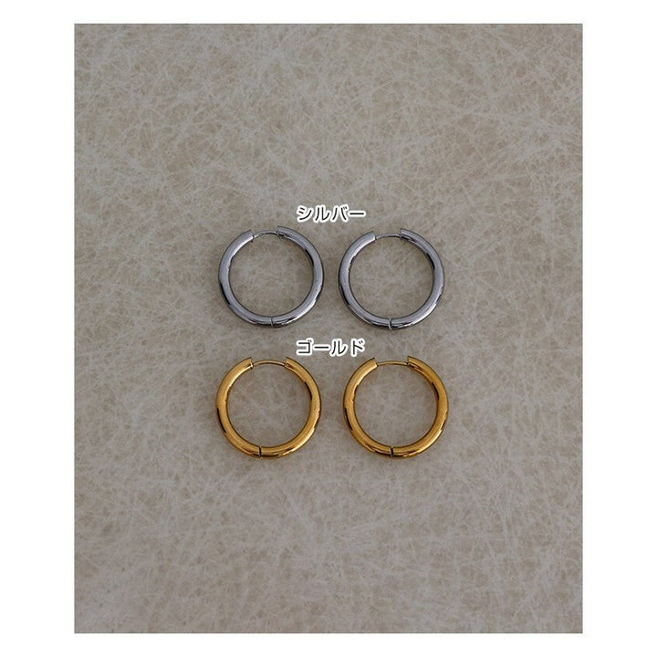 【evernavy】外科級不鏽鋼簡約圈形耳環 Japan E-Shop