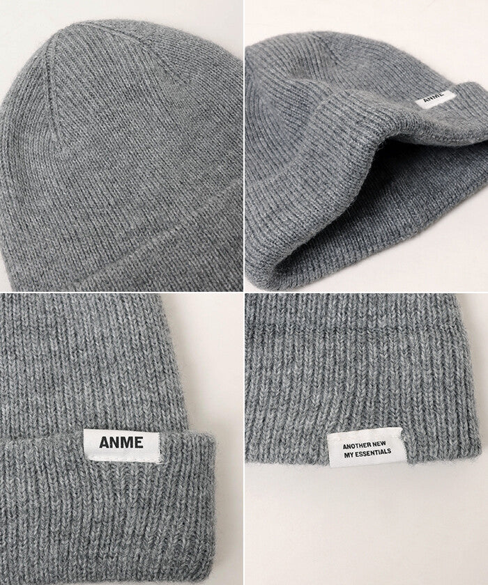 【ANME】品牌織標羅紋針織帽 保暖不扎頭毛帽 顏色