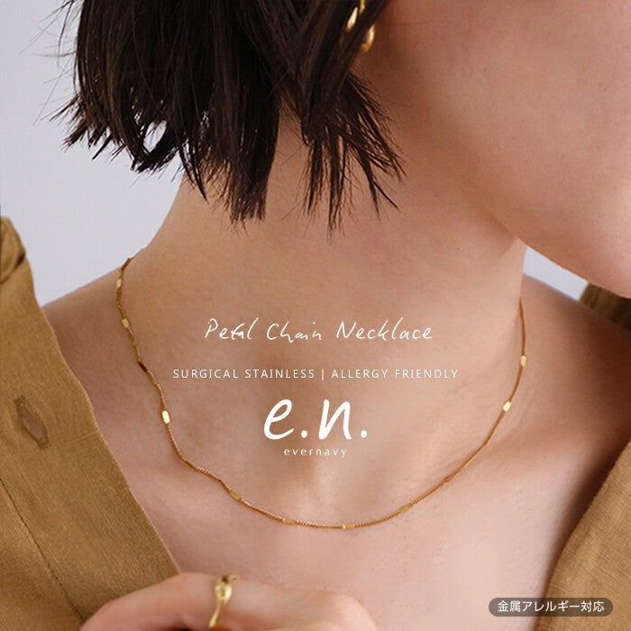 【evernavy】醫療級不鏽鋼花瓣鏈條項鍊 Japan E-Shop