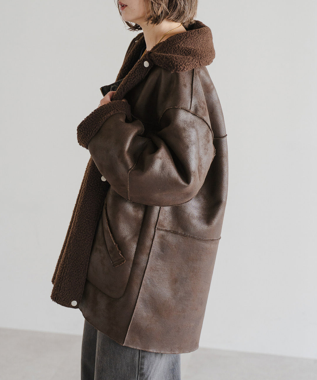 雙面穿長版外套 顏色