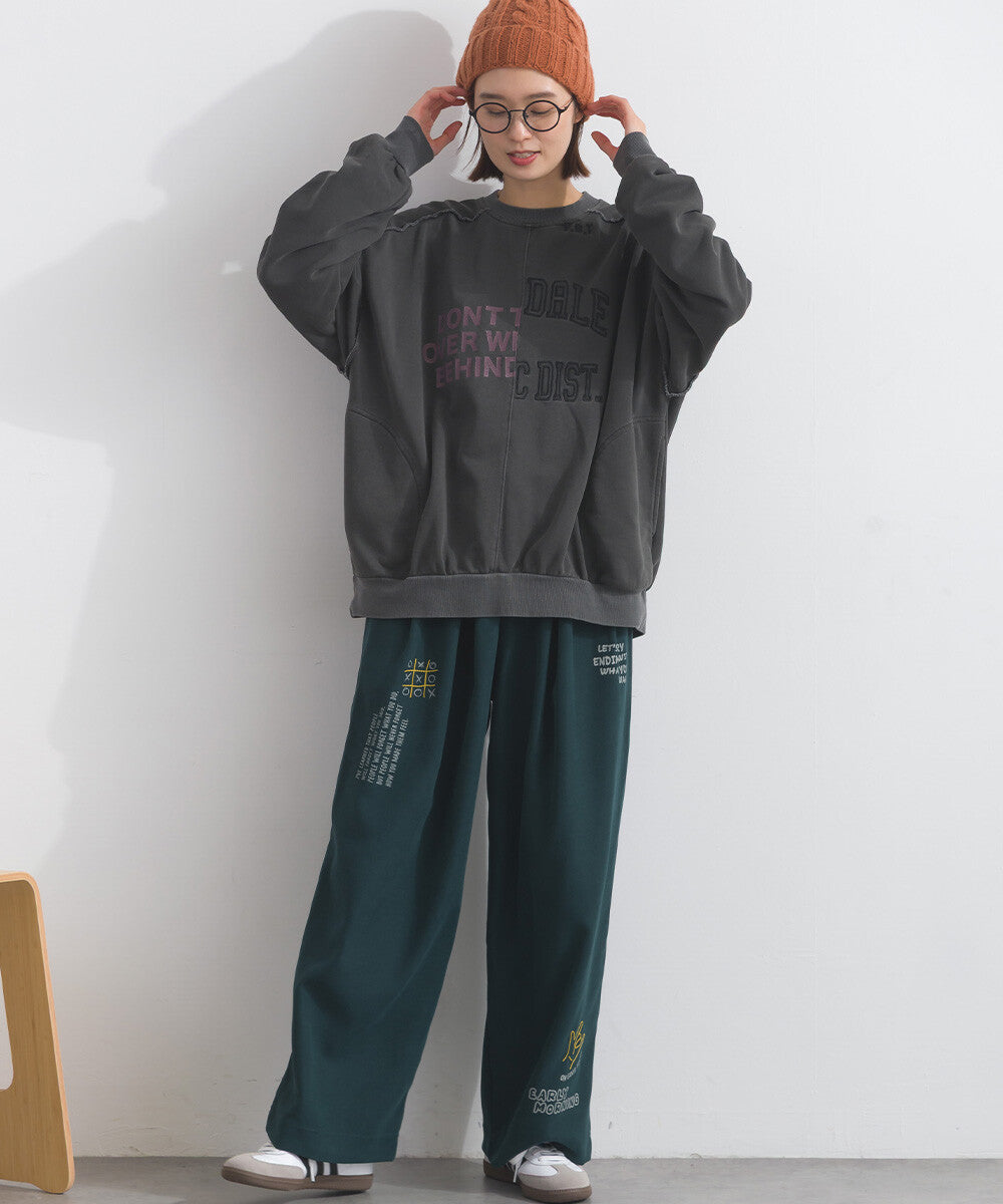 【iriey】雪花水洗針織 復古品牌字母 套頭衫 Japan E-Shop