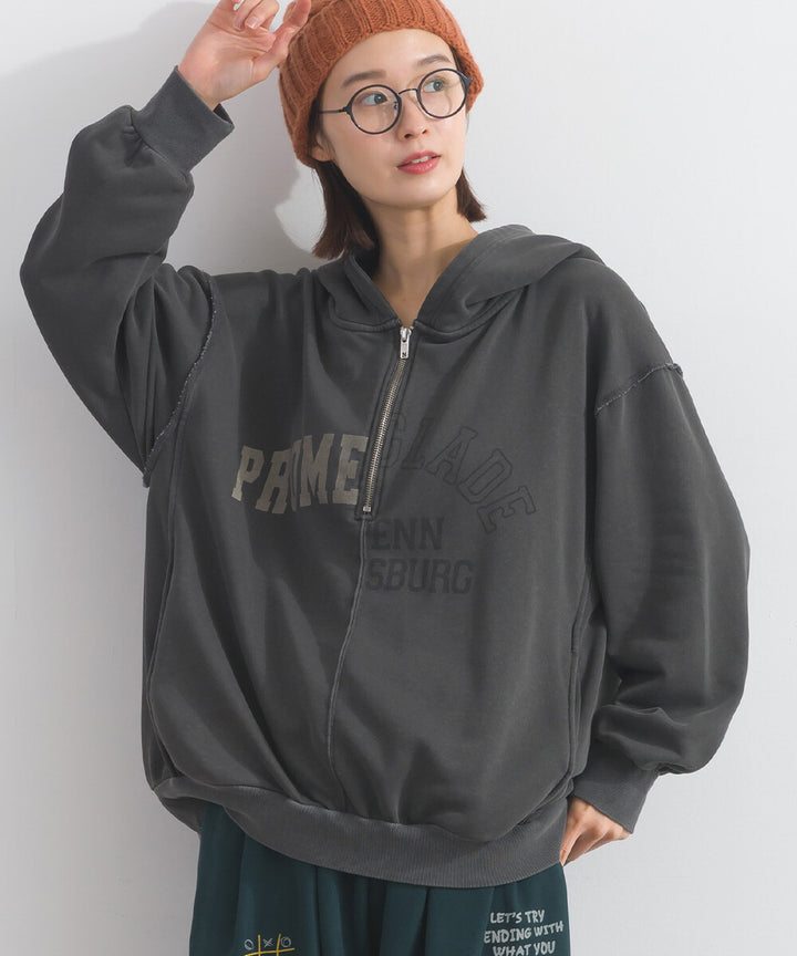 【iriey】復古改造風 厚刷毛 前拉鍊連帽外套 Japan E-Shop