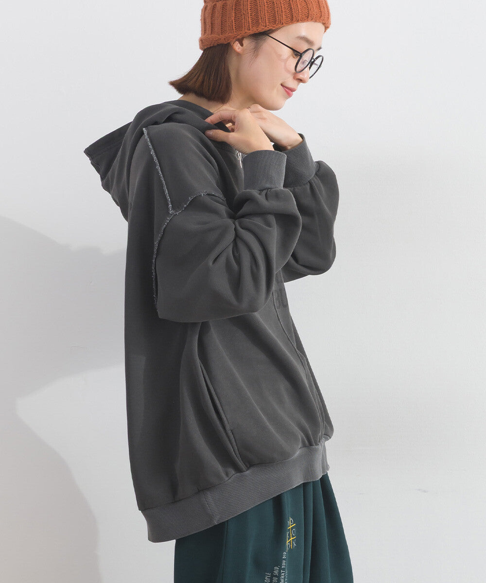 【iriey】復古改造風 厚刷毛 前拉鍊連帽外套 Japan E-Shop