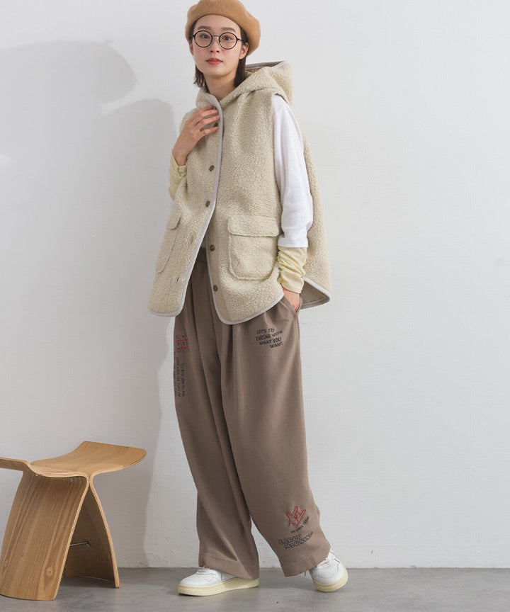 【iriey】羊羔絨大口袋 尼龍拼接 連帽外套 Japan E-Shop