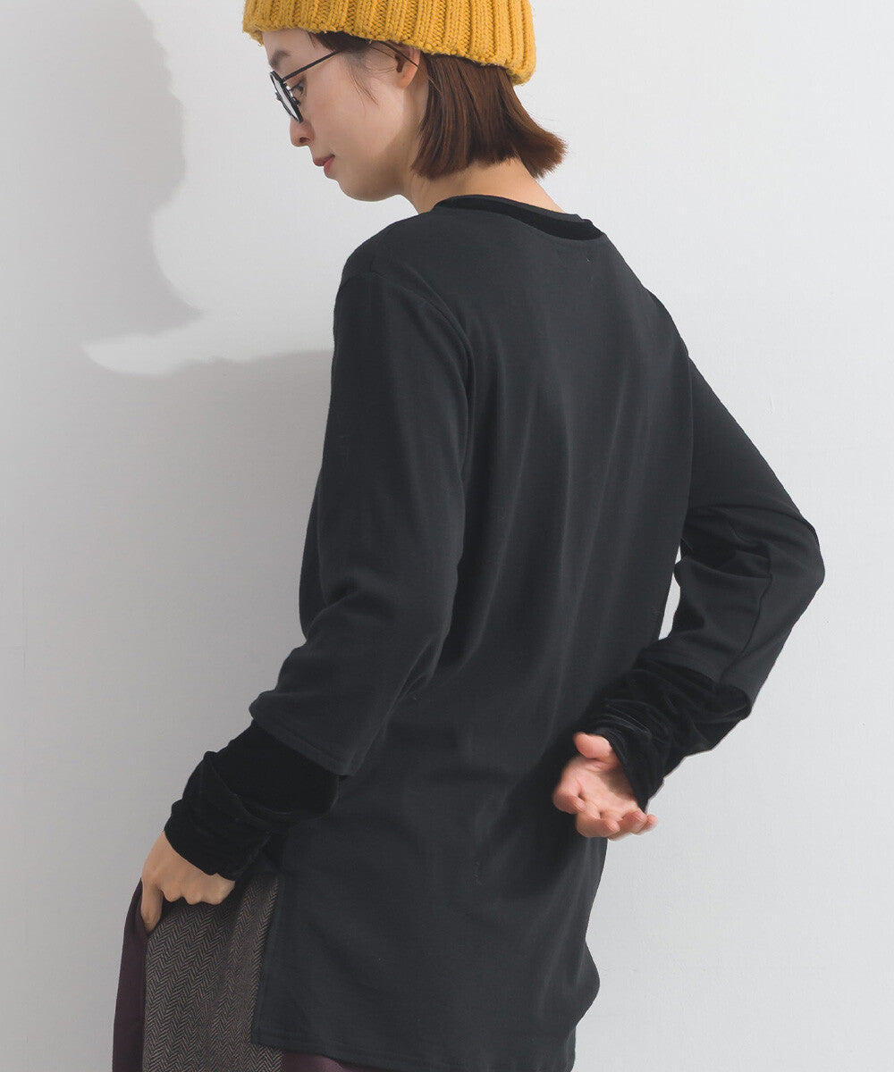 【iriey】袖口縮褶 純棉高領 長袖上衣 Japan E-Shop