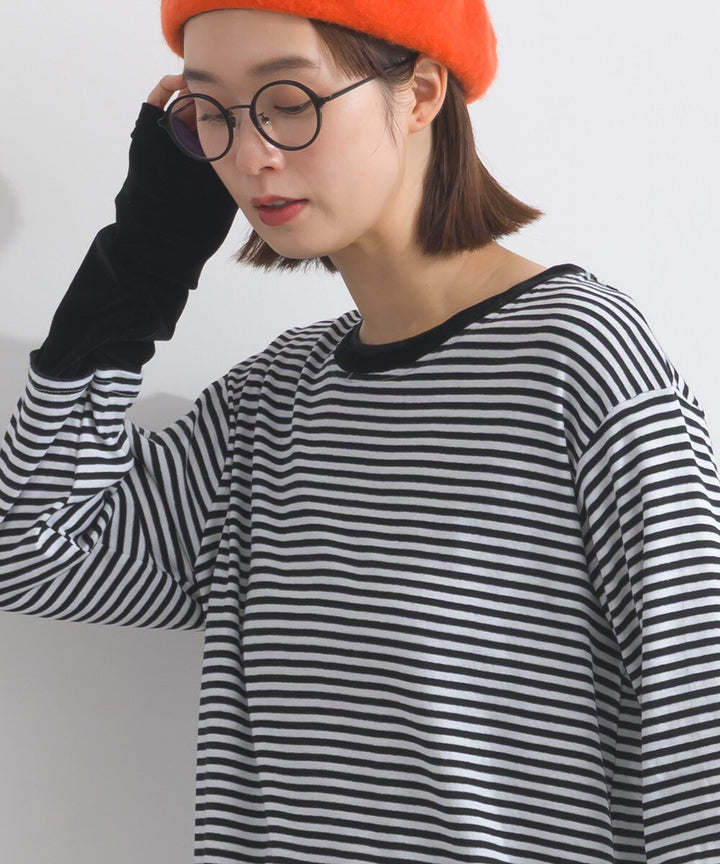 【iriey】袖口縮褶 純棉高領 長袖上衣 Japan E-Shop