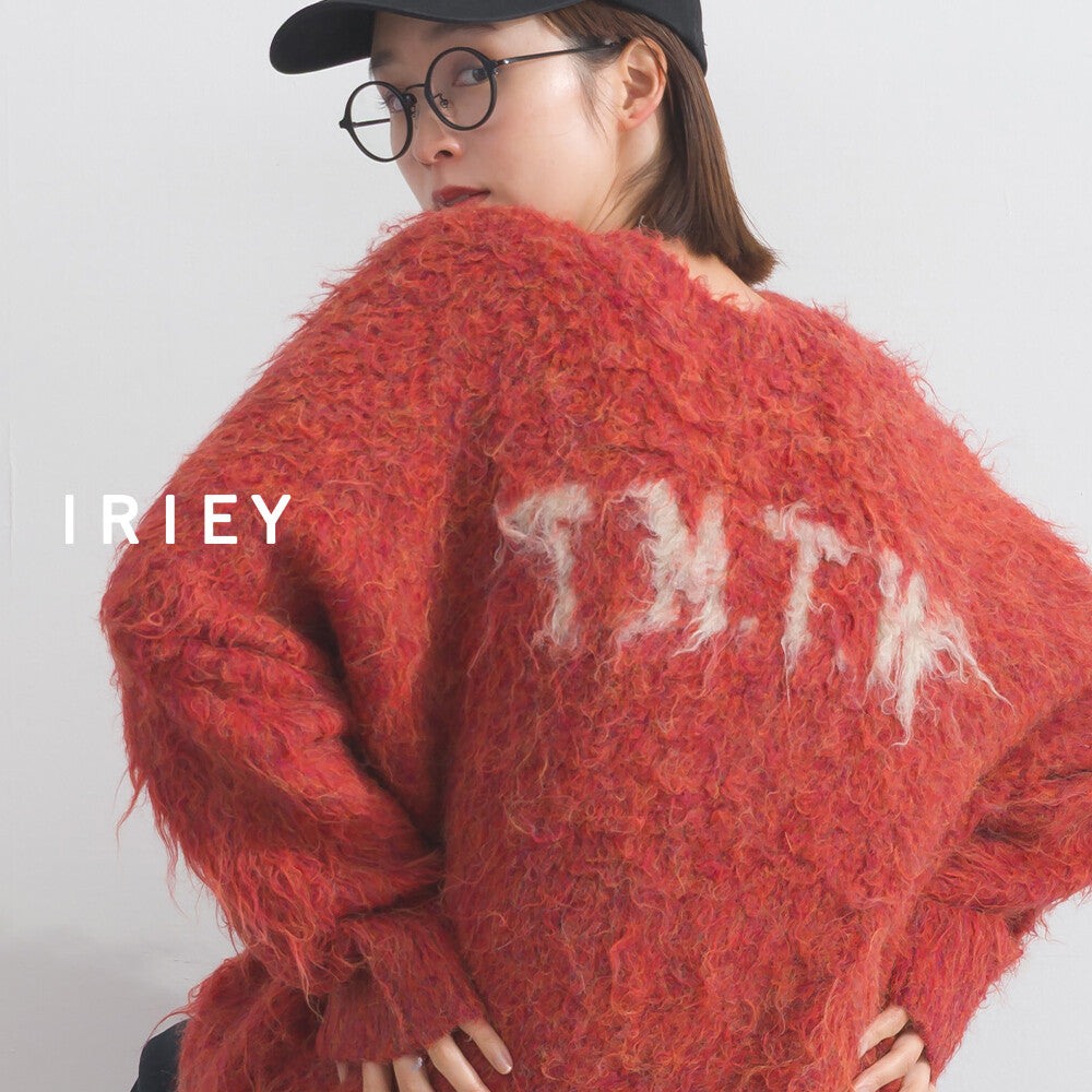 【iriey】大刺繡品牌字母 刷毛針織 雙面穿開衫 Japan E-Shop
