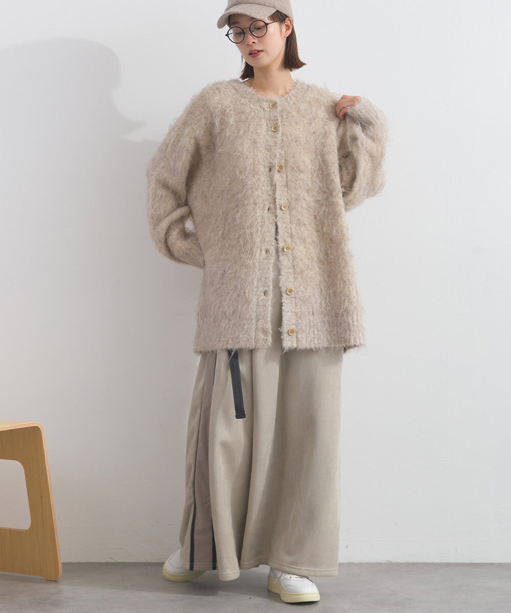 【iriey】大刺繡品牌字母 刷毛針織 雙面穿開衫 Japan E-Shop
