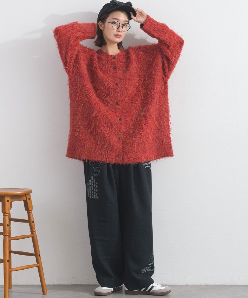 【iriey】大刺繡品牌字母 刷毛針織 雙面穿開衫 Japan E-Shop