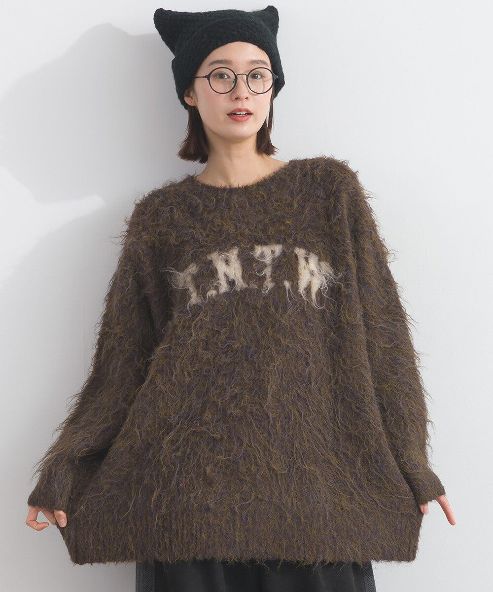 【iriey】大刺繡品牌字母 刷毛針織 雙面穿開衫 Japan E-Shop