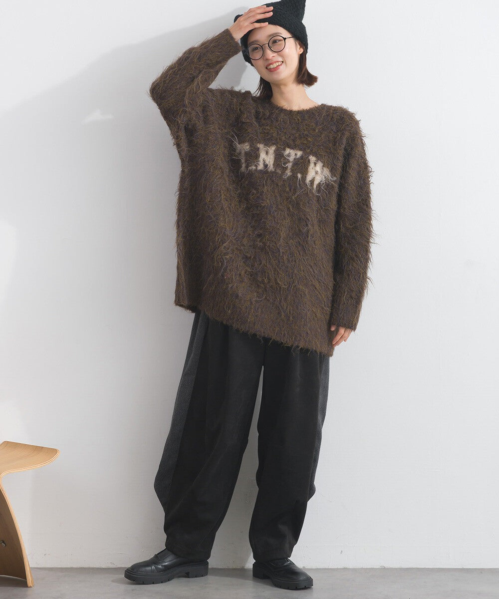 【iriey】大刺繡品牌字母 刷毛針織 雙面穿開衫 Japan E-Shop