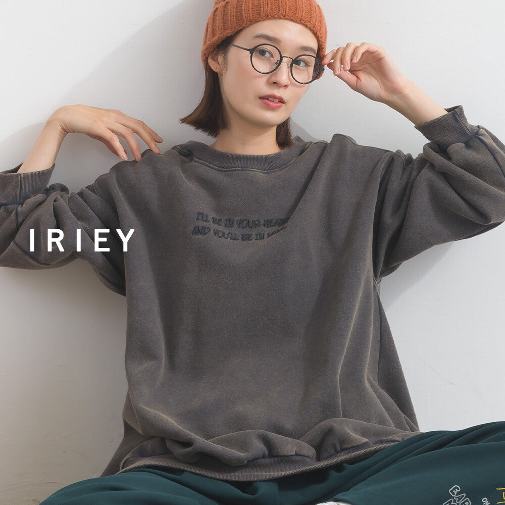 【iriey】雪花水洗 胸口刺繡 寬鬆套頭上衣 Japan E-Shop