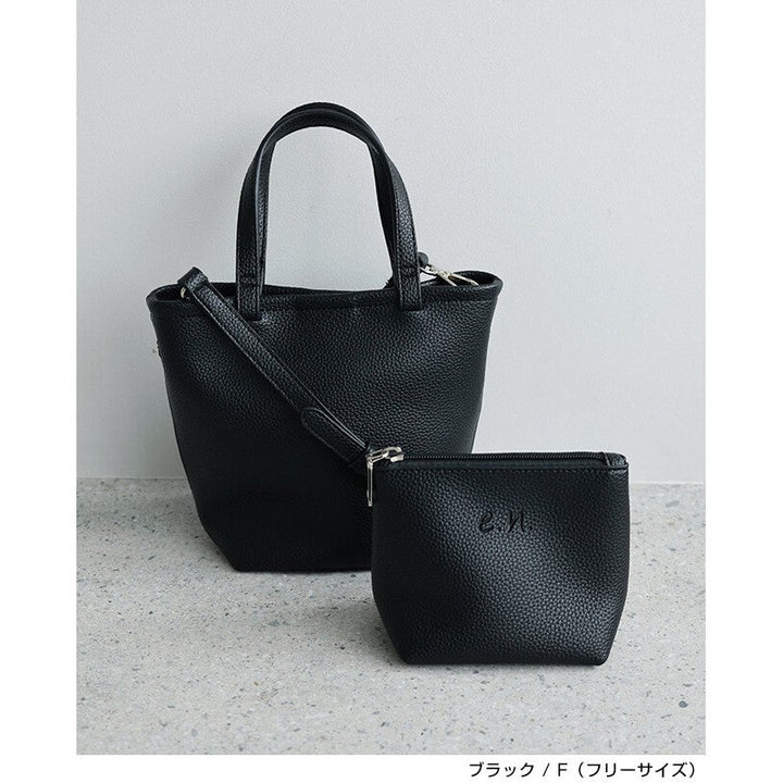 【evernavy】合成皮革兩用迷你托特包附小袋 Japan E-Shop