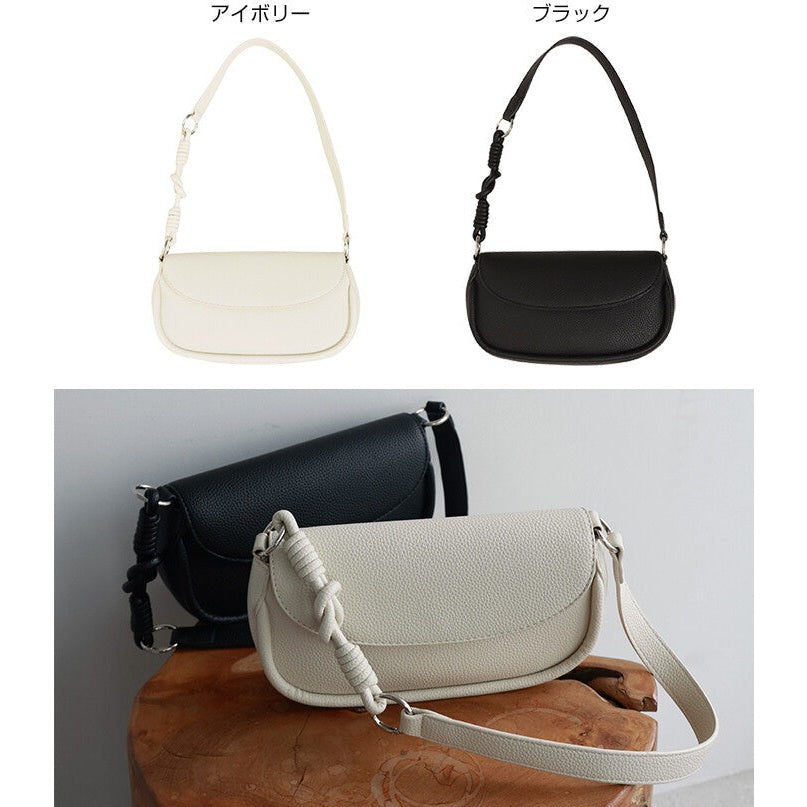 【evernavy】3用可拆式環形背帶仿皮肩背包 黑色 Japan E-Shop