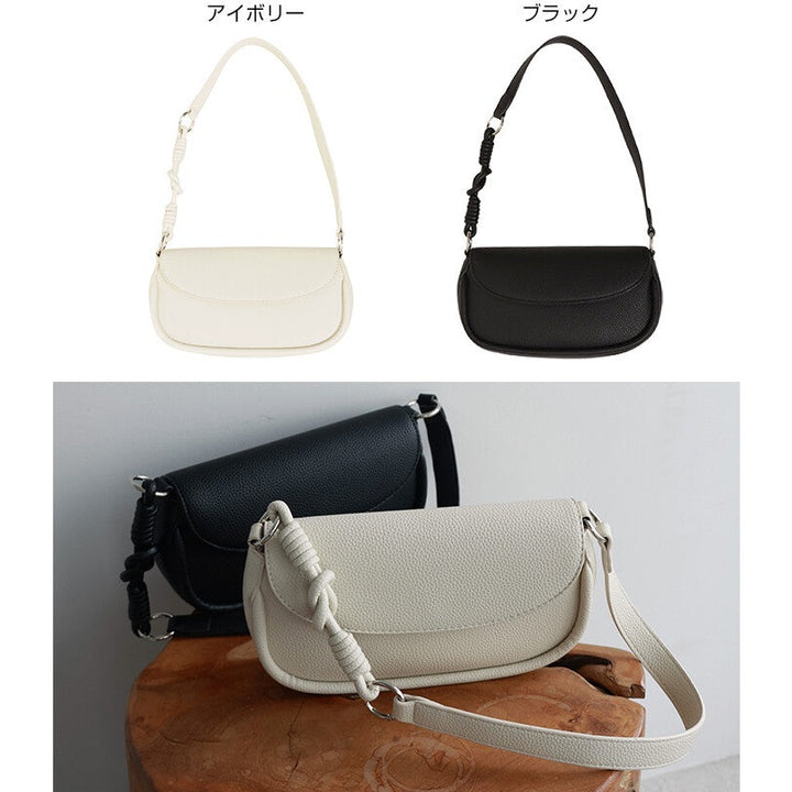 【evernavy】3用可拆式環形背帶仿皮肩背包 黑色 Japan E-Shop